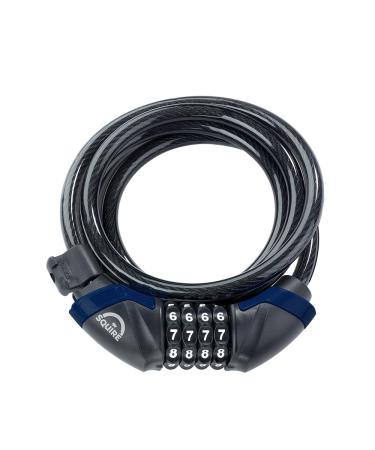 Squire high -performance bike lock (Kilda Combi) - 4 -wheel combination cable lock - weatherproof steel combination bike lock - manipulation -proof combination lock for all purposes (1800 mm) 1800mm Kilda Combi Blue