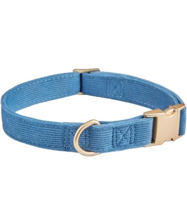 YUDOTE Ultra-Soft Dog Collar for Large Dogs | Natural Cotton Cord | Sensitive Skin | Blue-Grey L (1 Pack) - Shop Now! - Buy Online on SooperMarket.com