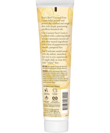 Burt's Bees Coconut Oil Foot Cream 4.3 Oz - Hydrating Foot Care - 1 Pack - Buy Online on SooperMarket.com