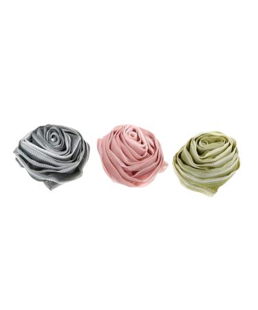 Angoily 3pcs Rose Bath Ball Bath Tubs for Adults Shower Loofah Shower Back Scrubber Natural Loofa Luffa Loufa Body Scrubber Sponge Bath Poufs Bath Brush Frosted Miss Polyester