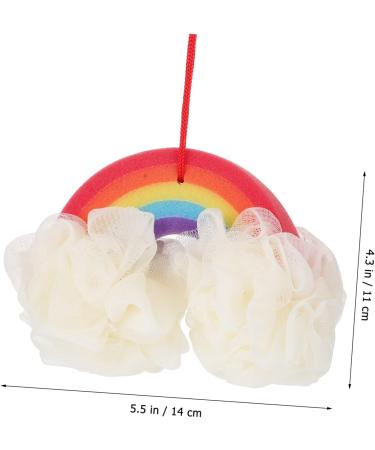 PLAFOPE 1pc Rainbow Bath Ball Body Scrub Sponge Bath Sponges for Cleaning Supply Tub for Newborn Mesh Shower Ball Body Wash Bath Rinser Soft Bath Sponges Wash Puff - Buy Online on SooperMarket.com