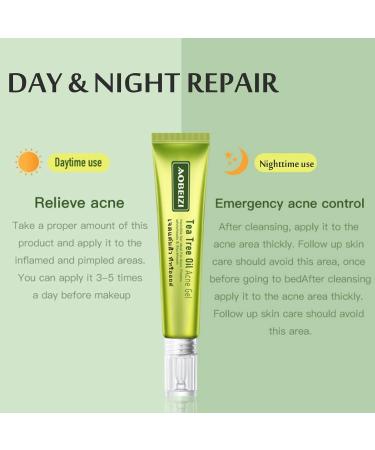 Tea Tree Oil Acne Gel - Acne Removal Cream & Skin Repair | Moisturizing Treatment for Acne Spots & Blackheads | 20g - Buy Online on SooperMarket.com