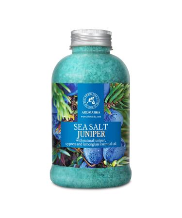 Bathing salt juniper 600g - sea salt with natural juniper oil - lemongrass oil - cypress oil - best for joints and muscle - good sleep - bathing - body care - relaxation lemong grass 600 g (1 Pack)