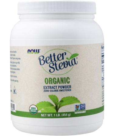 Now Foods Better Stevia Organic Extract Powder 1 lb (454 g)