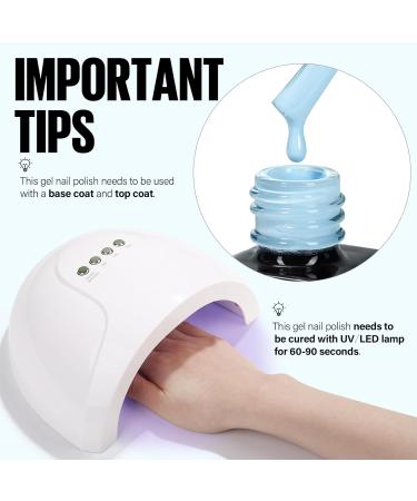 TOMICCA Baby Blue Gel Nail Polish - Long Lasting Sky Blue UV/LED Soak-Off Gel, Perfect for Manicure Salon or DIY at Home - Buy Online on SooperMarket.com