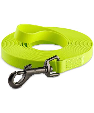 Toozey drag line for dogs 3m / 5m / 7m / 10m / 15m / 20m drag line with hand loop and mains bag waterproof training line for large to small dogs robust dog leash neon yellow 20m neon yellow