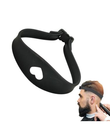 Hairline Shaping Tool | Hairline Shaping Haircut Bands Tool - Adjustable Curved Silicone Haircut Bands for Hair Salons and Home Black