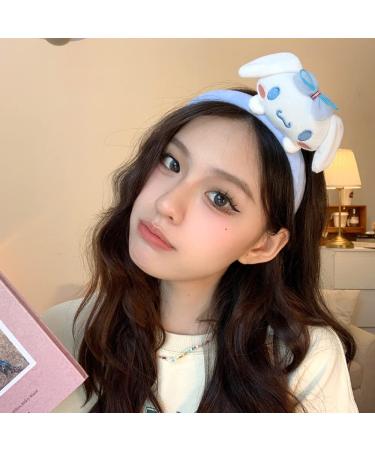 Kawaii Spa Headband for Washing Face | Cute Hairband for Makeup - Blue | Women's Girls' Party Costume Accessories - Buy Online on SooperMarket.com