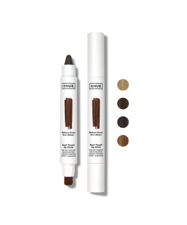dpHUE Root Touch-Up Stick, Medium Brown - Temporary Hair Color & Blend Brush Stick - Instant, Natural-Looking Gray Root Coverage - Easy to Apply - Longwear, Sweat-Resistant Formula