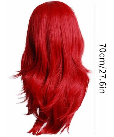 N Hot Hooded Hair Dryer Comic Wig Cosplay 70cm Color Long Curly Hair European Beauty Long Curly Hair Wig Multi Color Full Head Wig Human Lace Front Wig One Size Red - Buy Online on SooperMarket.com