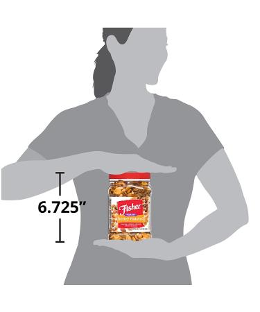 Fisher Snack Honey Roasted Mixed Nuts 24oz - Peanuts, Cashews, Almonds, Filberts, Pecans - 1.5lb Pack of 1 - Buy Online on SooperMarket.com