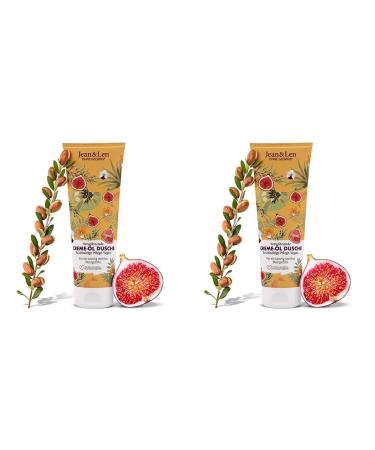 Jean & len pampering cream oil shower argan oil & fin suitable for daily care shower gel with argan oil and fig extract without parabens and silicones vegan 250 ml (pack with 2) 250 ml (2 pack) cream-oil shower argan oil/Cowardly