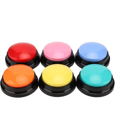 6 Pack Multicolored Language Recording Buttons - 30-Second Describable Pet Training & Creative Learning Gifts for Kids & Office Fun - Buy Online on SooperMarket.com