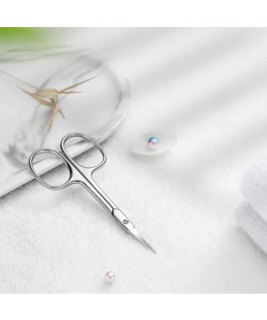 DERDOUT Curved Cuticle Scissors Extra Fine Stainless Steel Small Manicure Scissors with Precise Pointed Tip Grooming Blades - Buy Online on SooperMarket.com
