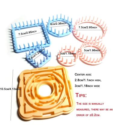 8pcs Frame Loom Kit with 4 Pom Pom Maker & Knitting Wool - Round/Square Looms Craft Kit - Instructions Included - Buy Online on SooperMarket.com