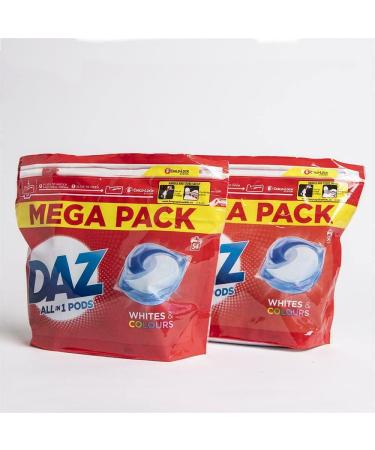 Daz All-in-1 Pods Washing Liquid Capsules For Whites & Colours (2 x 54 Washes)