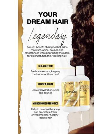 IGK Legendary Dream Hair Shampoo & Mistress Hydrating Balm | Hydrate Shine Frizz Control | Vegan & Cruelty-Free | International Shipping Available - Buy Online on SooperMarket.com