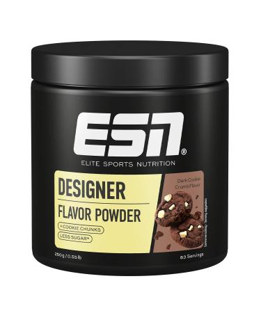 ESN Designer Flavor Powder Dark Cookie Crumb 250 g 0.55 lbs 83 Servings - Low Calorie Sugar Substitute with Sweeteners for Food and Beverages Perfect for Curd or Skyr - Made in Germany