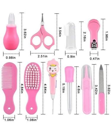 10 PCS Baby Healthcare Grooming Kit - Newborn Care Accessories in Pink - Buy Online on SooperMarket.com