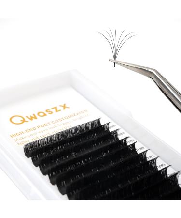 Qwaszx Eyelash Extension fan eyelash curling 0.05/0.07 C / D curling 8-15mm mixed expansion curling convenient flowering eyelashes(0.05-C Curl 8-15mm)