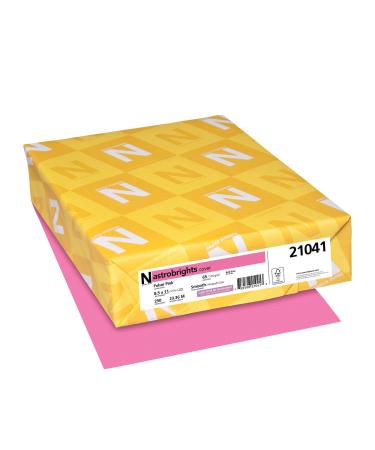 Neenah 21041 Wausau Astrobrights Colored Cardstock  8.5  x 11   65 lb / 176 GSM  Pulsar Pink  250 Sheets
