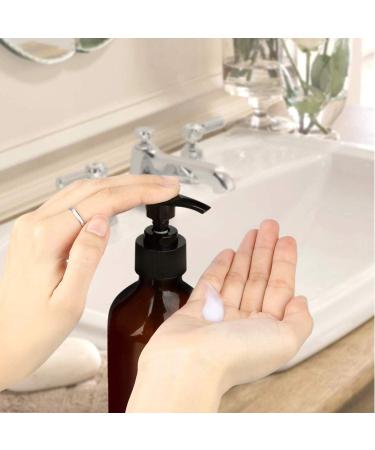 Alledomain 2PC 300ml Refillable Plastic Bottles for Shampoo & Body Wash - Brown Liquid Dispenser | International Shipping - Buy Online on SooperMarket.com