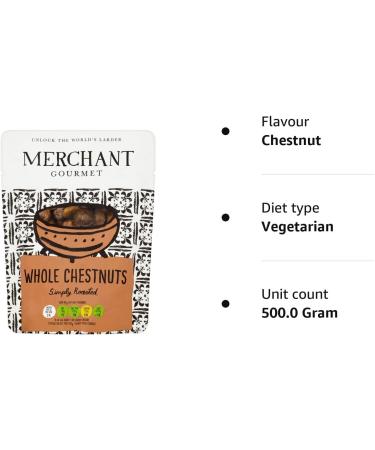 Merchant Gourmet Whole Chestnuts 500g - Premium Quality Ready-to-Eat Chestnuts - Buy Online on SooperMarket.com