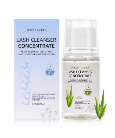 Lash Shampoo Concentrate 60ml | Oil-Free Hyaluronic Acid Lash Cleanser for Salon-Quality Eyelash Cleaning & Extensions - Updated with Aloe - Buy Online on SooperMarket.com