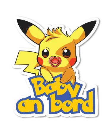 Baby on board sticker car Pika 13x18cm easy to stick vinyl sticker for baby on board baby on board car sticker (color)