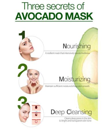 Epielle Avocado Peel Off Face Mask - Nourishing & Moisturizing with Avocado & Green Tea - Deep Pore Cleansing & Blackhead Remover - 6.0 fl oz (2 Pack) - Gift for Her - Buy Online on SooperMarket.com
