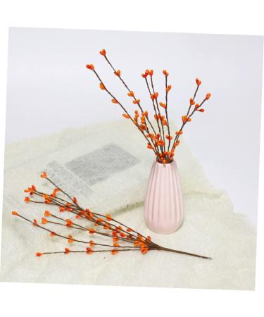5pcs Artificial Berry Branch Christmas Ornaments Christmas Decoration Christmas Garland Berry Artificial Tree Picks Holly Berry Sprigs Plants Decor Plastic Small Fruit Halloween Orange 30x5cm - Buy Online on SooperMarket.com