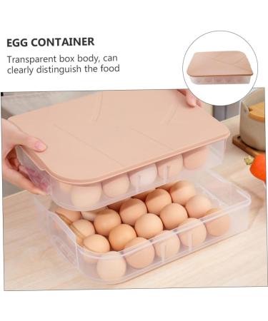 OSALADI Kitchen Egg Tray 3pcs Egg Storage Box Refrigerator Egg Trays Clear Plastic Tray Eggs Egg Plate Pp Household re-usable - Buy Online on SooperMarket.com