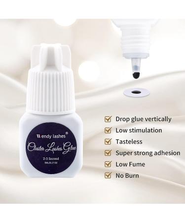 Professional-Grade 5ml Black Cluster Lash Glue - Long-Lasting, Waterproof, Low Irritation Individual Lash Adhesive for DIY Eyelash Extensions - Buy Online on SooperMarket.com