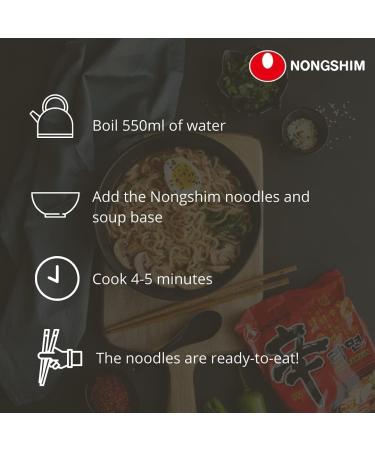 Nongshim SHIN BLACK Ramyun Premium Ramen Korean Spicy Instant Noodles 130g (Pack Of 8) HALAL - Buy Online on SooperMarket.com