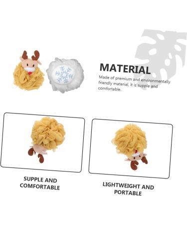 CANIGHT 2pcs Bath Ball Loofah - Exfoliating Sponge & Cute Xmas Themed Shower Puff - Ideal for Holiday Gifts - Buy Online on SooperMarket.com
