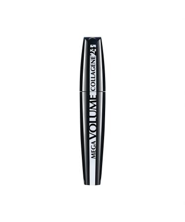 L'Or al Paris Mega Volume Collagene 24h Mascara black - mascara for mega voluminous eyelashes - 1 Pack (1 x 9 ml) Black 9 ml (1 Pack)