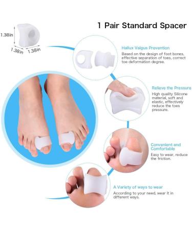 Hallux Valgus Corrector - 8 Pieces Gel Toe Separator Set for Pain Relief and Alignment - Ideal for Diabetic Feet - Men and Women - Buy Online on SooperMarket.com