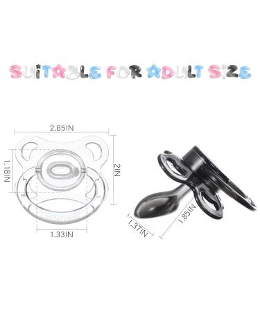 Landofgenie Adult Pacifier - Big Sucker Sign 2-Pack Transparent Design Black & White - Unique Gift for Grown-Ups - Buy Online on SooperMarket.com