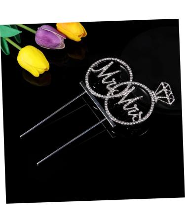 Warmhm 3pcs Cupcake Topper Cake Pick Wedding Cake Toppers Mr Mrs Shape Deisgn Picks Cupcakes Food Decoration Supplies Hair Accessories Bride Gorgeous Silverx3pcs mediumx3pcs - Buy Online on SooperMarket.com