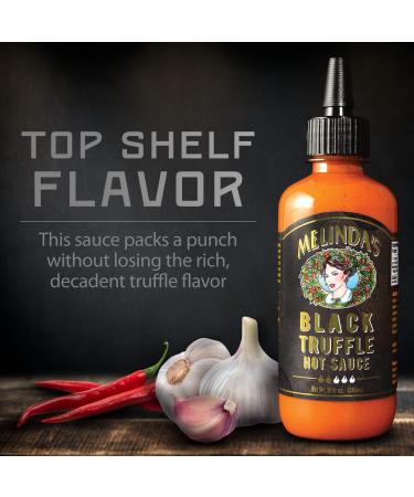 Melindas Black Truffle Hot Sauce - Gourmet Truffle Hot Sauce with Italian Black Truffles, Cayenne Peppers, Garlic, Colombian Honey - Keto Friendly, No Sugar, No Carbs - 12 oz, Pack of 2 - Buy Online on SooperMarket.com
