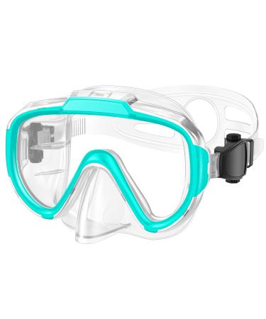 Norabidea Swim Goggles Adult Kids, Anti Fog Swimming Goggles with Nose Cover ,No Leaking Clear Snorkel Dive Mask 180 Wide View Men Women Youth Boys Girls Green Adult