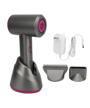 NDNCZDHC Cordless Handheld Hair Dryer Portable Rechargeable Cold Hot Blow Dryer for Home Travel Gray 100 240V(US plug)