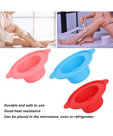 3 Pack Silicone Wax Melting Bowl - Non-Stick Wax Warmer Replacement Pot for Hair Removal | International Shipping Available - Buy Online on SooperMarket.com