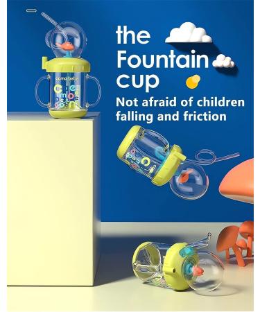 Tictoyo Whale Squirt Drinking Cup - 2023 New Cute Whale Spray Water Cup | BPA Free Leak Proof Straw Sippy Cup for Kids | Non Spill Water Bottle with Weighted Straw | 220ml/Green - Buy Online on SooperMarket.com