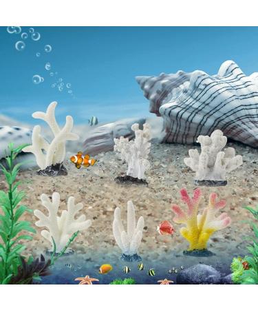 Ctpeng 12 Pieces Small Artificial Coral Decoration - White Resin Coral Reef Decor for Aquariums - Ideal Aquatic Decor for International Shipping - Buy Online on SooperMarket.com