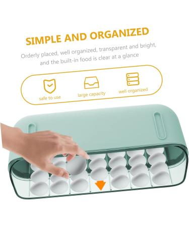 KOMBIUDA 1 PC Slide Egg Collection bandejas para comida Household Egg Organizer Double Layer Food Container Green 28.5X15CM - Buy Online on SooperMarket.com
