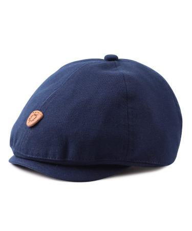 Yuoahcn Toddler Baby Newsboy Caps Kids Driver Hat Beret Cap Flat Pageboy Hats 6-24M Boys Girls Navy 6-12 Months