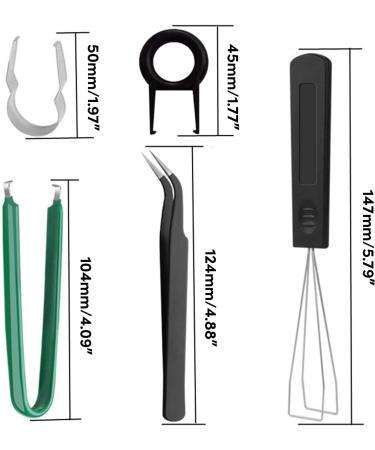 JSGHGDF 5 in 1 Computer Mechanical Keyboard Tool Set with Keycap Puller Switches Extractor and Anti-Static - Buy Online on SooperMarket.com