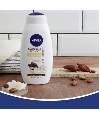 Nivea Pampering Body Wash Cocoa & Shea Butter 20 fl oz - Nourishing Moisture for Soft Skin - Buy Online on SooperMarket.com
