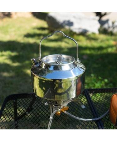 BESPORTBLE 1.2L Stainless Steel Camping Kettle - Lightweight Outdoor Hiking Gear with Handle | Portable Tea Coffee Pot for Campers - Buy Online on SooperMarket.com